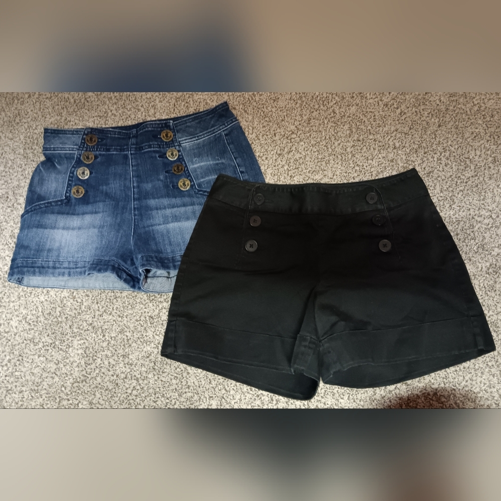 SOLD! EXPRESS-Women's Sailor High Rise Shorts-2 pair for $10-Size-4/27-EUC!
